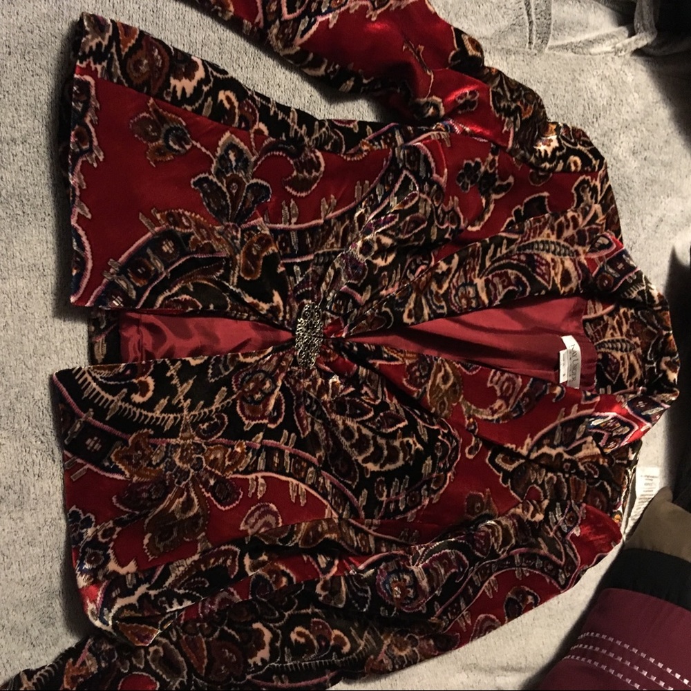 3/$25 Kay Unger suede blazer size 8 - Picture 1 of 6